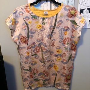 Zara Silk Floral Blouse